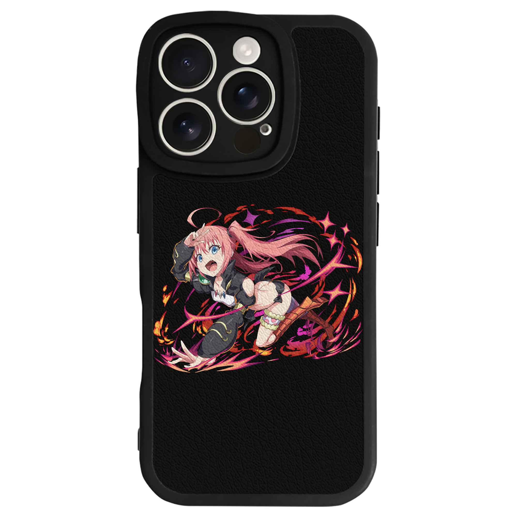 （画像用） 転スラ Regarding Reincarnated to Slime 【iPhone 16シリーズ対応】シリコンスマホケース（レザー調） 材質：シリコン